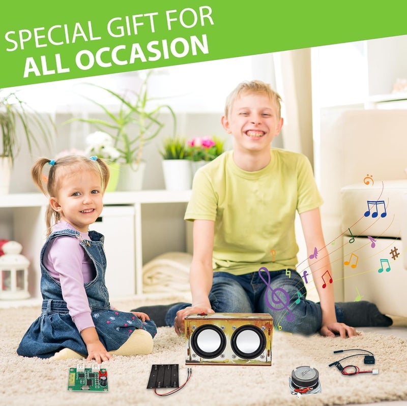 CYOEST Gifts for Teen Girls Boys - Science Kits for Kids Age 8-10-12-14 - Crafts for Girls 8-12| STEM Toys Build Bluetooth Speaker Kit| DIY Electronic Projects 9 11 13 15 16+ Year Old (Printed Wooden) - Image 3